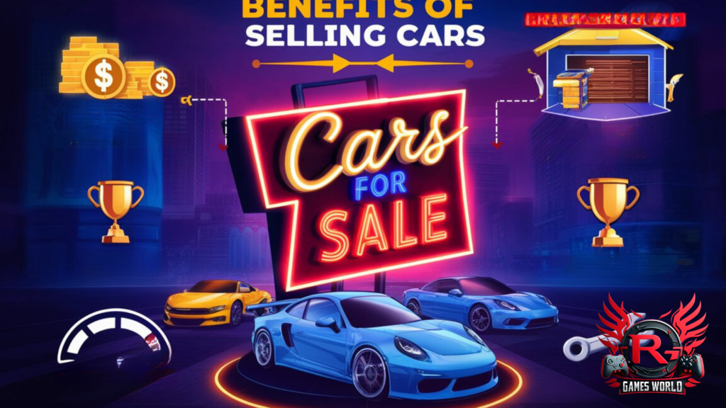 Infographic of benefits for selling cars in GTA 5 Online.