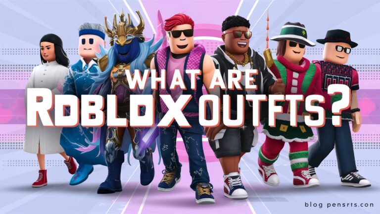 Vibrant feature image showcasing diverse Roblox avatars in various stylish outfits, including minimalist, fantasy, and streetwear styles, with the title 'What Are Roblox Outfits?' prominently displayed in bold, attractive font